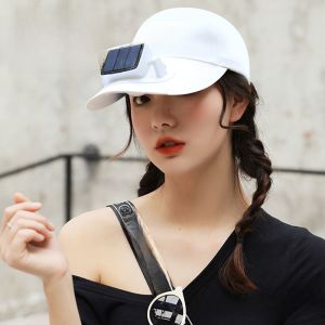 Casual Solar Powered Fan Hat Womens UV Protection Fashionable Outdoor Work Cap Breathable Cotton Summer Hat for Youth