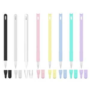 Cute Slim Protector for Apple Ipad Pencil Gen 2 2nd Generation Body Case Touch Stylus Pen Cover Protective Sleeve Silicone Soft Ultra Thin Non-Slip Nib Cap Anti-Shock Casing Accessories