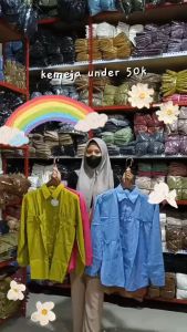 Carren Top Linen Shirt - Atasan Wanita Oversize - Blouse Kemeja Wanita