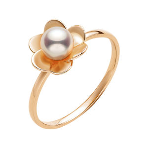 Helas | Natural Garden Series Freshwater Pearl Three-leaf Clover Ring 9K Rose Gold
