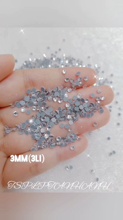 Hạt đá ủi áo, đá xoàn ủi nhiệt đính kết trang phục quần áo thời trang, cườm đá ủi nhiều màu lấp lánh