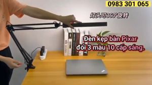 Đèn led kẹp bàn 12w cỡ lớn cắm USB dùng cho đọc sách trang điểm