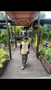 baju Koko lengan 3/4 kombinasi pria dewasa bahan katun premium