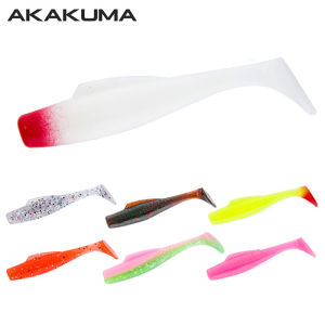 AKAKUMA | 6pcs/bag Soft Fishing Lure 8cm/5g Plastic Swimbait Tail Soft Worm Lure Silicone Fishing Lure Artificial Bait for Trout Bass