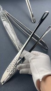 Kẹp Gắp Thức Ăn Đầu Nhỏ Cán Dài Inox 304 | Gắp Thịt Nướng Hải Sản BBQ Chuẩn Đẹp