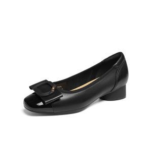 Reddragonfly | Soft Leather Chunky Heel Womens Shoes
