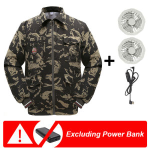 New Loose Summer Heatstroke Prevention Fan Jacket For MenS Outdoor Construction Site Work Cooling Coat