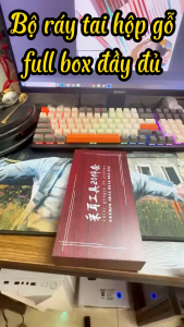 Trọn bộ đầy đủ ráy và mát xa tai 12 món và 20 món hộp gỗ full box chuyên nghiệp -  Lấy ráy tai -  chăm sóc tai - dụng cụ vệ sinh tai