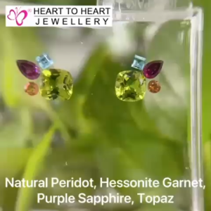 Natural Gemstone Peridot Hessonite Garnet Purple Sapphire Topaz (Gembox8011)