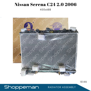 15148 NISSAN SERENA C24 2.0 2006 RADIATOR ASSEMBLY A/T 450x688x16mm PA16 1ROW