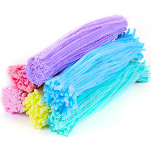 Macaron Colored Twist Sticks Flower Bouquet Handmade DIY Kindergarten Rose Tulip Sunflower Art Crafts for Children