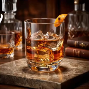Hộp 6 Ly Thủy Tinh Thấp Slice Đáy Cạnh - Cốc Uống Rượu Whiskey Trà Cà Phê Decor 200ml