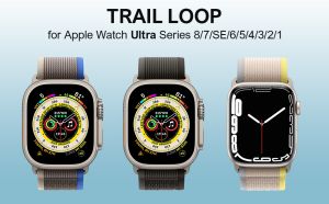 CRESTED iWatch Ultra 3/2/1 49mm Series 12 11 10 9 8 7 6 SE 5 4 Nylon Sport Band for Women Men lWatch 46mm 45mm 44mm 42mm 41mm 40mm 38mm Straps
