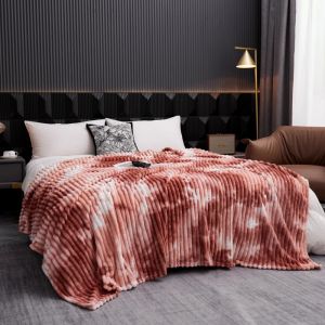 Chăn Nỉ Flanel Nhuộm Tie Dye Dày Dặn Ấm Áp Dùng Làm Khăn Trải Ghế Sofa & Giường Chất Liệu Polyester Cao Cấp Chất Liệu Lông San Hô Hình Chữ Nhật Họa Tiết Kẻ Ca Rô Dành Cho Người Lớn Sử Dụng Mùa Đông