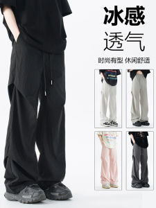 Outdoor Womens Paratrooper Straight Leg Casual Pants Thin Breathable Wide Leg Loose Fit Street Style Sporty Casual Trousers