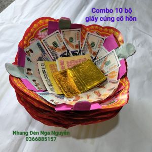 (Combo 10 bộ)Giấy cúng cô hồn mùng 2 -16cúng xe cúng vong linh chiến sĩ giá sỉ