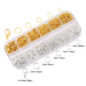 QIAO | Jewelry Findings Kits With Open Jump Rings Lobster Clasps Hooks Pliers Tweezers for DIY Bracelet Necklace Making Handmade Craft