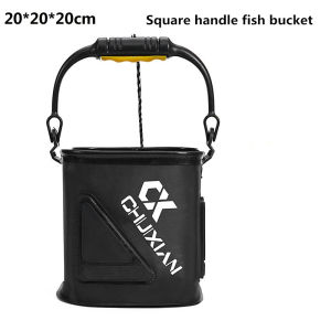 Outdoor fishing bucket foldable EVA thick live fish bucket bait bucket with rope/handle fishing accessories tool outdoor