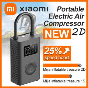 New Xiaomi Mijia Air Pump 2D 25%Speed Boost Portable Electric Air Compressor Treasure 150PSI Type-C LED Multitool Inflator CN