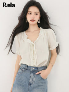 puella | French Style Sweet Versatile V-neck Blouse