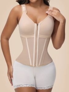 Waist Trainer Corset for Women Tummy Control Sport Workout Body Shaper Vest Steel Boned Overbust Bustier Top