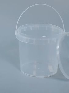 Multipurpose Clear Plastic Bucket Transparent Storage Packaging Repacking 500ml 1L