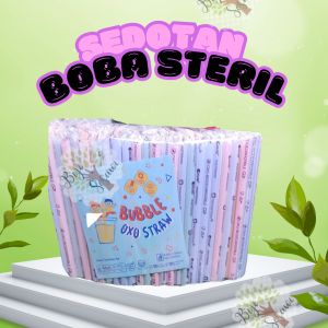 Sedotan Boba steril 12ml Pastel isi 250pcs