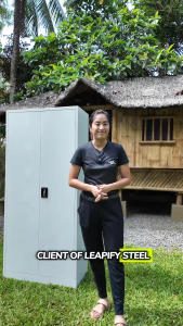 LUKE | Modern Steel Wardrobe by Leapify Steel -Heavy-duty Steel Cabinet with Steel Shelves and Hanging Rod