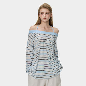 Turn Signal | Korean Style Off Shoulder Casual Loose Thin T-shirt