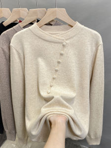 เสื้อสเวตเตอร์คอสูงครึ่งตัวสำหรับผู้หญิง 2025 ฤดูใบไม้ร่วง/ฤดูหนาว เสื้อชั้นในแบบสวมหัว แฟชั่น เสื้อเชิ้ต เสื้อสเวตเตอร์ถัก