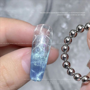 Dorisna แม่เหล็กรูปแมวตาน้ำกระเพื่อมลูกปัดแม่เหล็กสีเจลทาเล็บ3D สไตล์มหาสมุทรอุปกรณ์เพ้นท์เล็บ