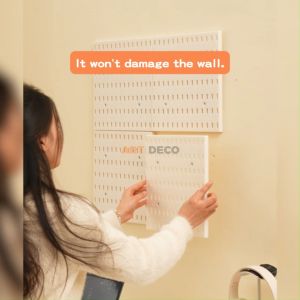 Pegboard Wall Organizer Pegboard Rack DIY Wall Shelf Wall Mounted Rack Pegboard Organizer Hole Board