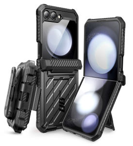 SUPCASE Unicorn Beetle Pro Series Case for Samsung Galaxy Z Flip 5 5G (2023) [Hinge Protection] Dual Layer Rugged Protective Case with Holster & Kickstand