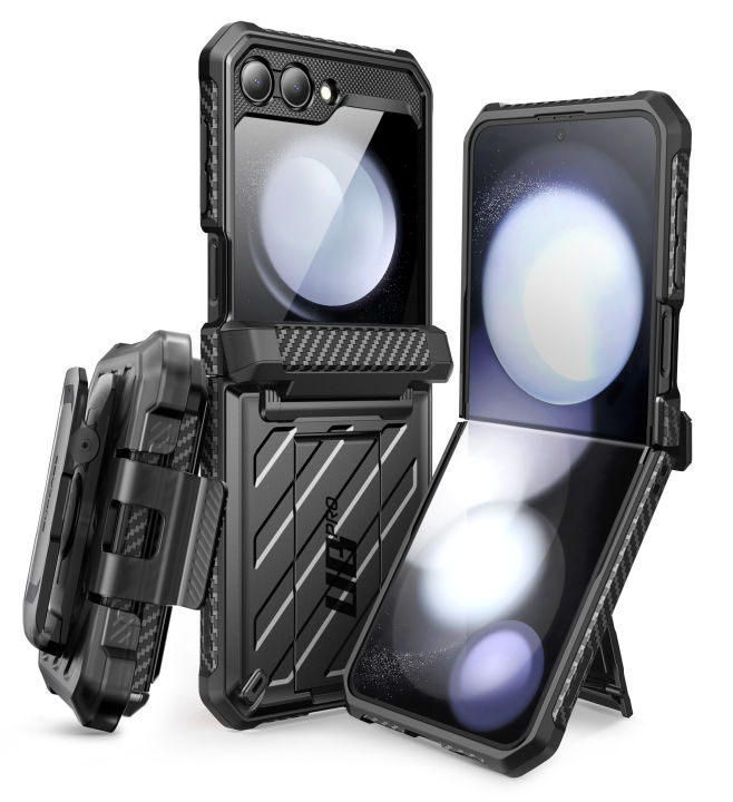 SUPCASE Unicorn Beetle Pro Series Case for Samsung Galaxy Z Flip 5G  (2023), [Hinge Protection] Dual Layer Rugged Protective Case with Holster 