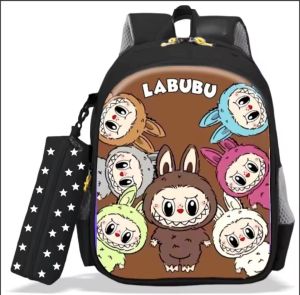 TAS LABUBU TAS RANSEL ANAK SEKOLAH TK SD MOTIF LABUBU FREE TEMPAT PINSIL TAS RANSEL ANAK TAS ANAK