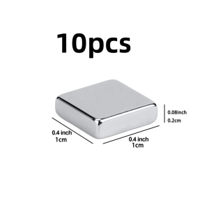 10x10x2mm Neodymium Square Magnets Strong N35 Powerful Rare Earth Magnets for Fridge Small Flat Magnets Square for Crafts Whi