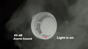 Smoke Sensor Alarm Loud Alert Battery Long Life Home Office Support for issuing receipts 9V Battery Smoke Sensor Indoor Security System Wireless Fire Alarm Smoke Detector High Decibel Sound Alarm