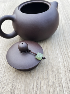 Creative High-End Turquoise Tea Pot Lid Pendant Anti-Fall Rope Decorative Accessory Chinese Style Handmade Natural Turquoise