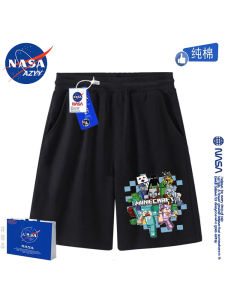 Quần Short Cotton Nguyên Chất Hoạt Hình NASA Dành Cho Bé Trai Mùa Hè Quần Thể Thao Năm Điểm Cỡ Lớn Cho Trẻ Em