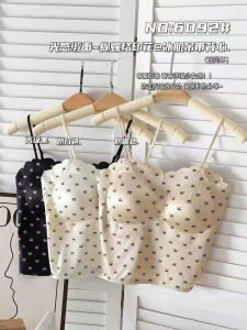 Áo Ba Lỗ in Thắt Nút Bướm Cho Nữ Áo Ngực Lưng Đẹp Áo Lót Thời Trang Mùa Hè Áo Ba Lỗ Ngắn Áo Ba Lỗ in Họa Tiết