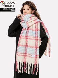 TUCANO | New Red and White Checked Fashionable Versatile Scarf