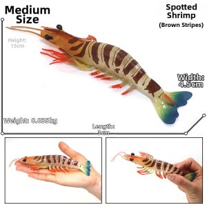 Realistic Seafood Model Plastic Solid Shrimp Decoration