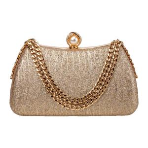 MEIFEI | Evening Party Chain Clutch Small Pearl Embellished Bag | A Great Pick for handbags for ladies Lovers