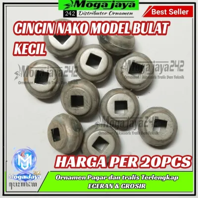 20 pcs cincin nako bulat KECIL hiasan pintu tralis