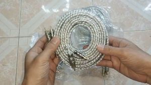 Dây tín hiệu hoa sen AV 4 đầu (2 ra 2) lõi đồng cao cấp lớp bạc bọc chống nhiễu dùng kết nối các thiết bị âm thanh.