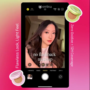 Emina Glow & Matte 3in1 Skincare Cushion SPF 50 PA++++ 13g | Flawless Lightweight Make Up Foundation