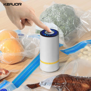 Handheld Vacuum Sealer Pump Portable Mini Vacuum Sealing Pump USB Rechargeable Small Electric Pump for Food Storage Vacuum Bags