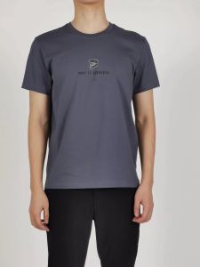 Mens Fashion Summer round Neck Short Sleeve T-Shirt Solid Color Versatile Cotton Modern Style Casual Wear All Match Tee