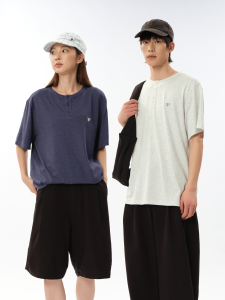 Roaringwild | Henry Neck Light Angel Loose T-Shirt