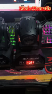 Sumber ALiEN Mini 10W Lampu Sorot Panggung Spotlight RGB DMX Moving Head Party Lights Disco Berputar Mengikuti Music Sensor Suara